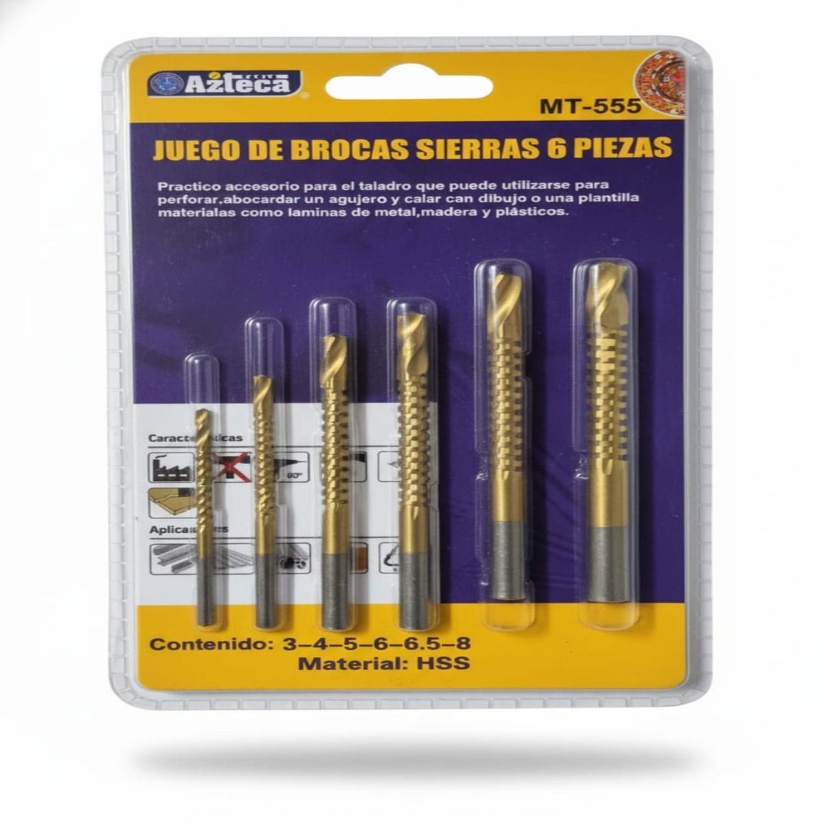 Juego de brocas a/v sierra MT-555 AZTECA 3