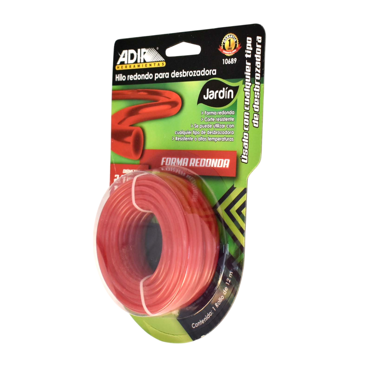 Hilo Para Desbrozadora 2.7 mm 12m 10689 Adir 2