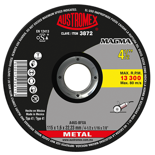 Disco para corte de metal 3872 Austromex