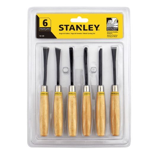 Juego de 6 gubias afiladas 16-120 Stanley 2