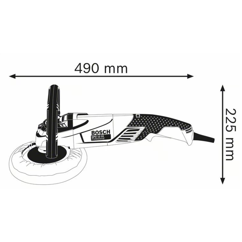 Pulidora 7" 1250W 750 - 3,000 rpm Heavy Duty GPO 12 CE 1389.0 Bosch 2