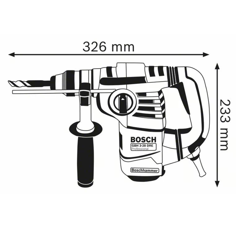 Martillo Perforador Demoledor 800W 3.5 J Heavy Duty GBH 3-28 DRE 1123A.0 Bosch 2