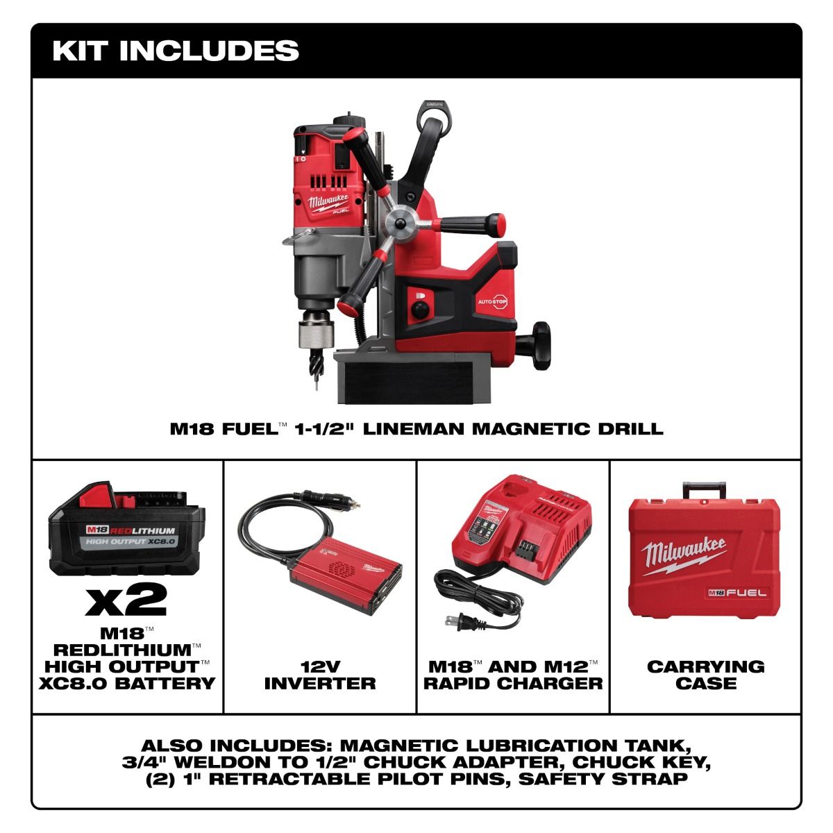 Taladro Magnético M18 FUEL™ De 1-1/2" 2788-22HD Milwaukee 5