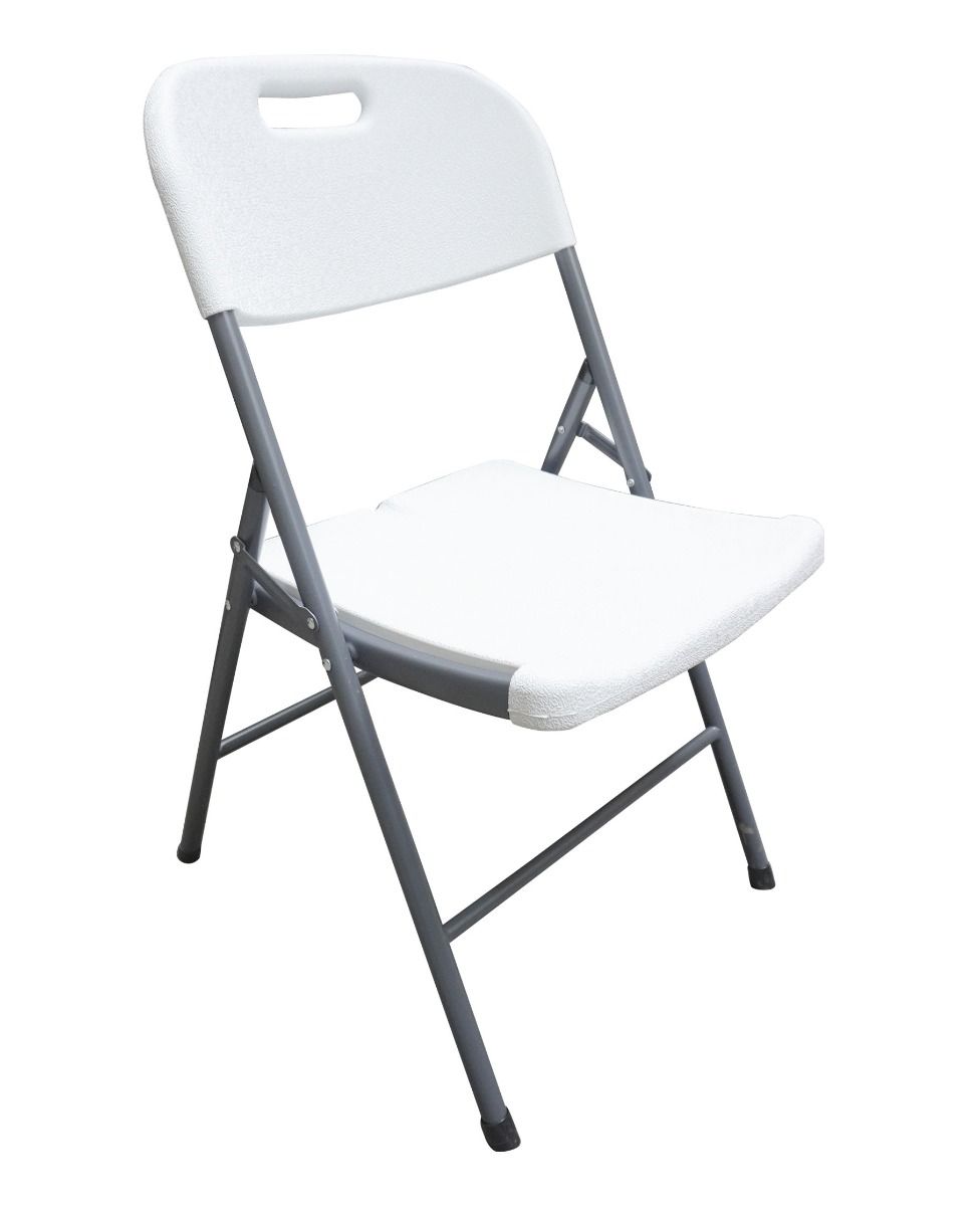 Silla Plegable Reforzada Blanca GardenLife 2