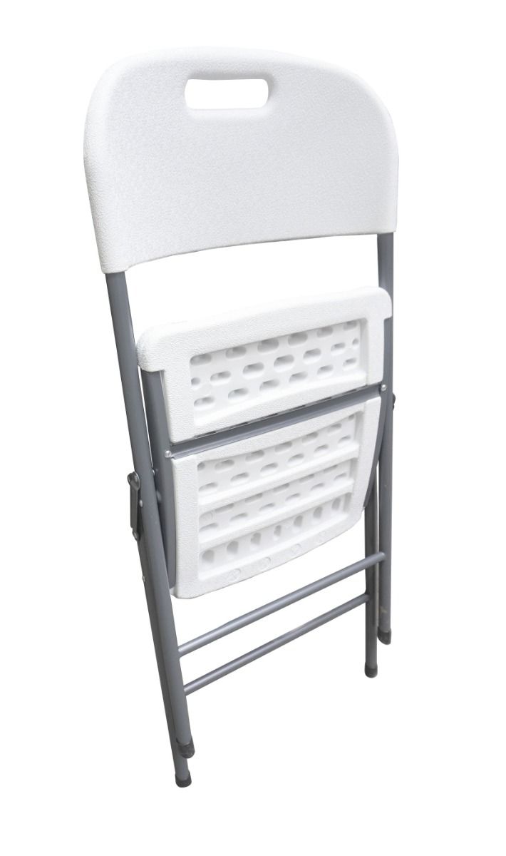 Silla Plegable Reforzada Blanca GardenLife 4
