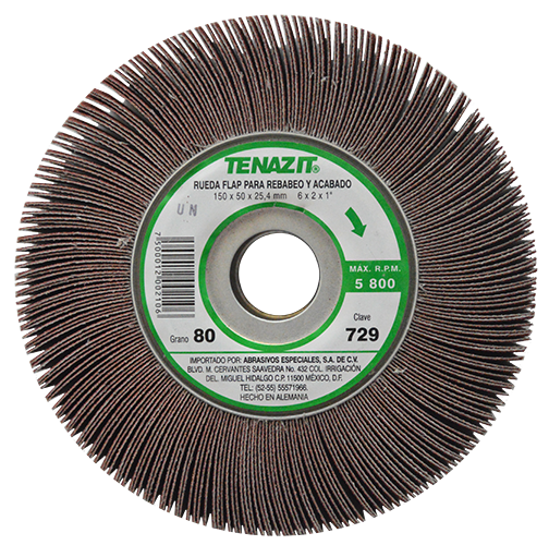 Rueda flap Tenazit Premium grano 80 6X2X11 729 Austromex