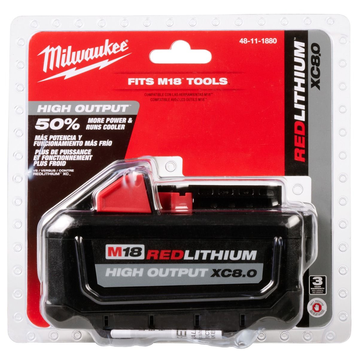 Batería M18™ REDLITHIUM™ HIGH OUTPUT™ XC8.0 48-11-1880 Milwaukee 6