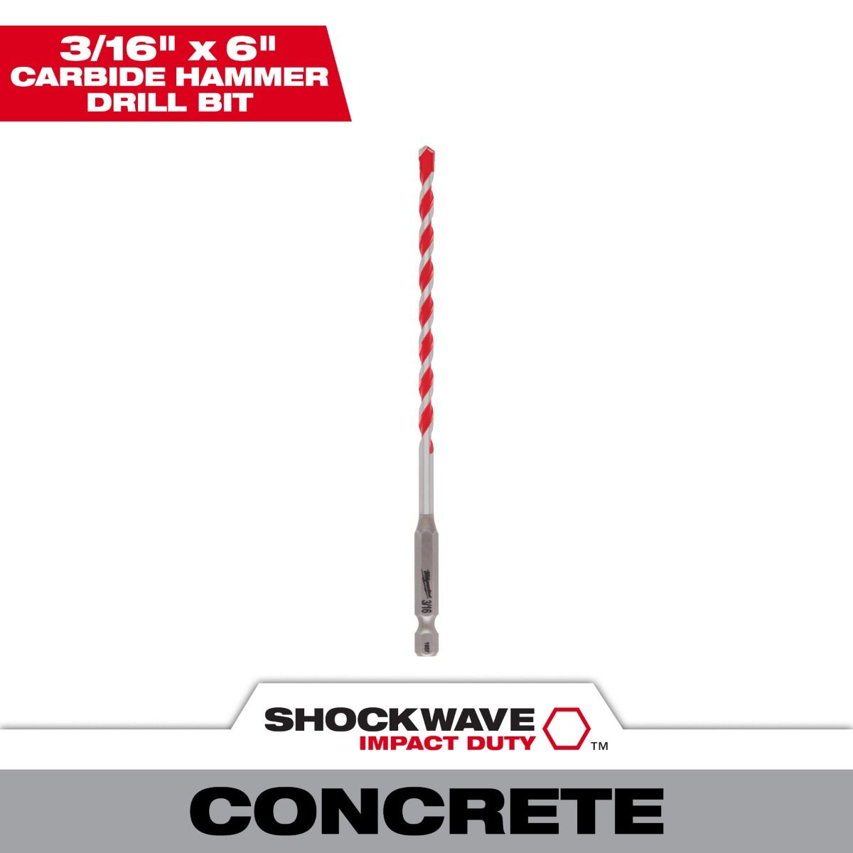 Broca de Concreto 3/16" X 6” 48-20-9006 Milwaukee 3