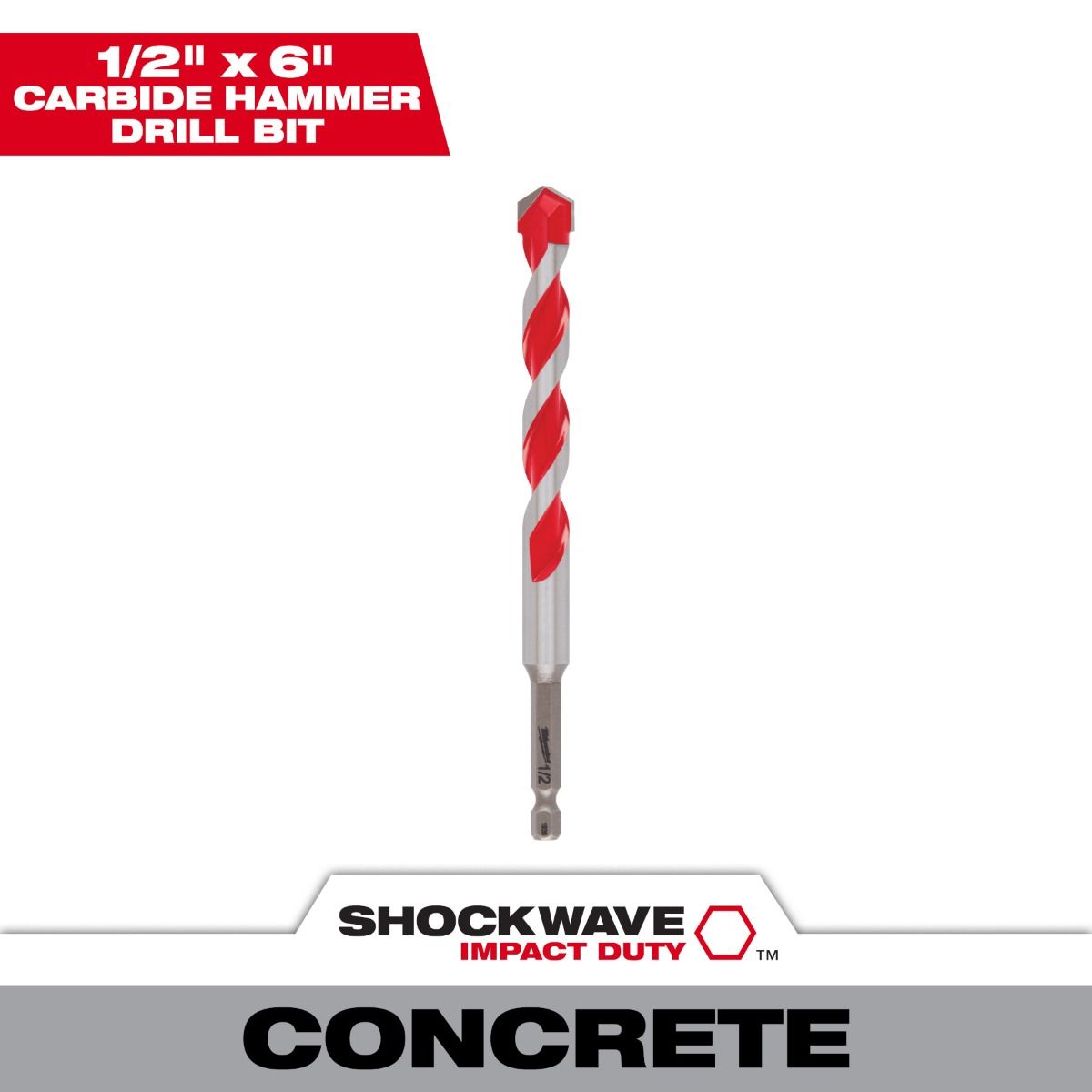 Broca de Concreto 1/2" X 6” 48-20-9030 Milwaukee 3