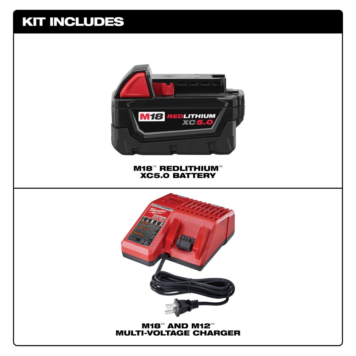 Juego batería y cargador M18™ REDLITHIUM™ XC5.0 48-59-1850 Milwaukee 3