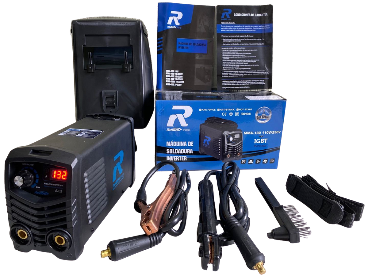 Soldadora Inversora MMA-130 Redbo TIG LIFT Bi-voltaje 110V/230V 2