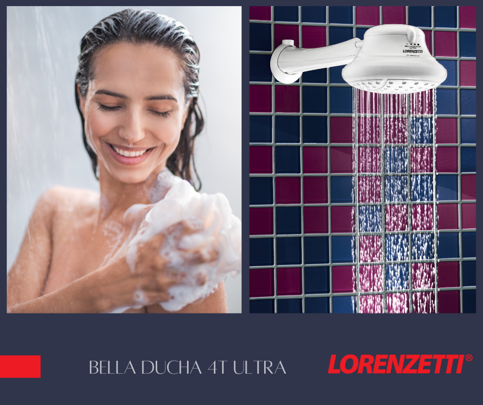 Regadera Bella Ducha 4T Ultra Gris Lorenzetti, 4 temperaturas. 3
