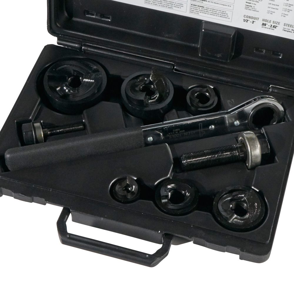 Juego de 6 Sacabocados KT de 0.50'' a 2'' en estuche 53732SEN Klein Tools 5