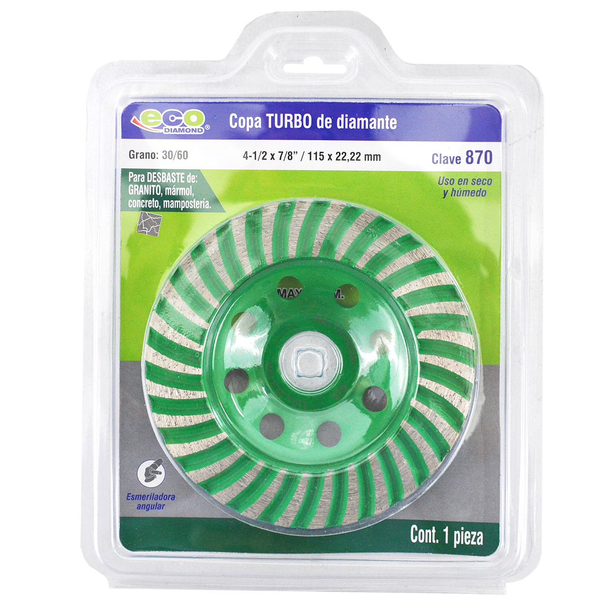 Copa de Diamante Turbo 4 1/2” 870 Austromex 2