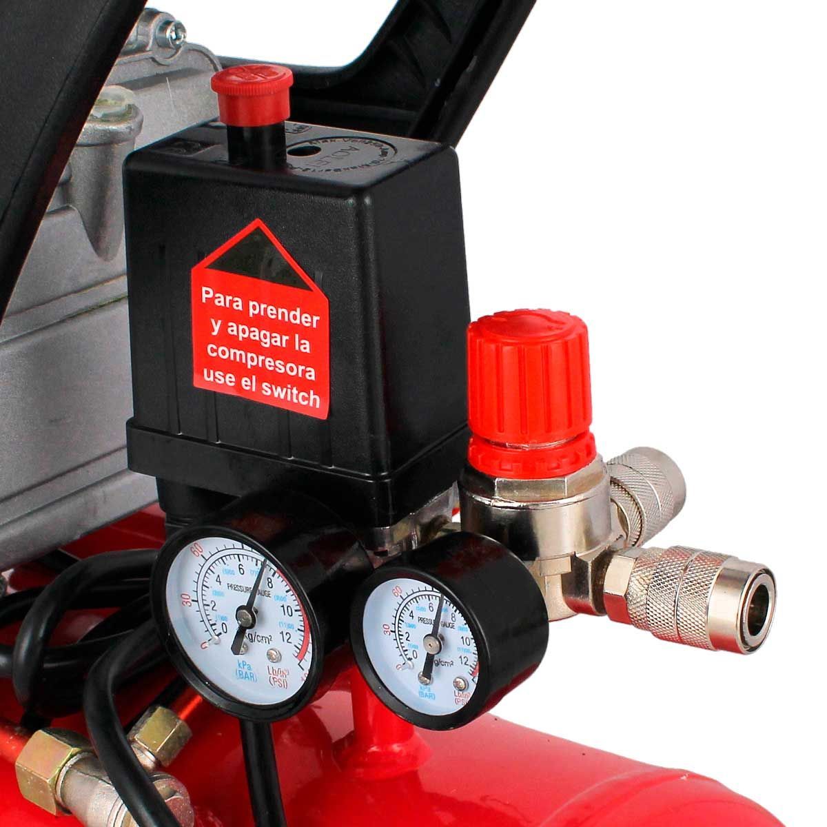 Combo Compresora Pistola y Manguera 25L 2.5HP 202 ADIR 5