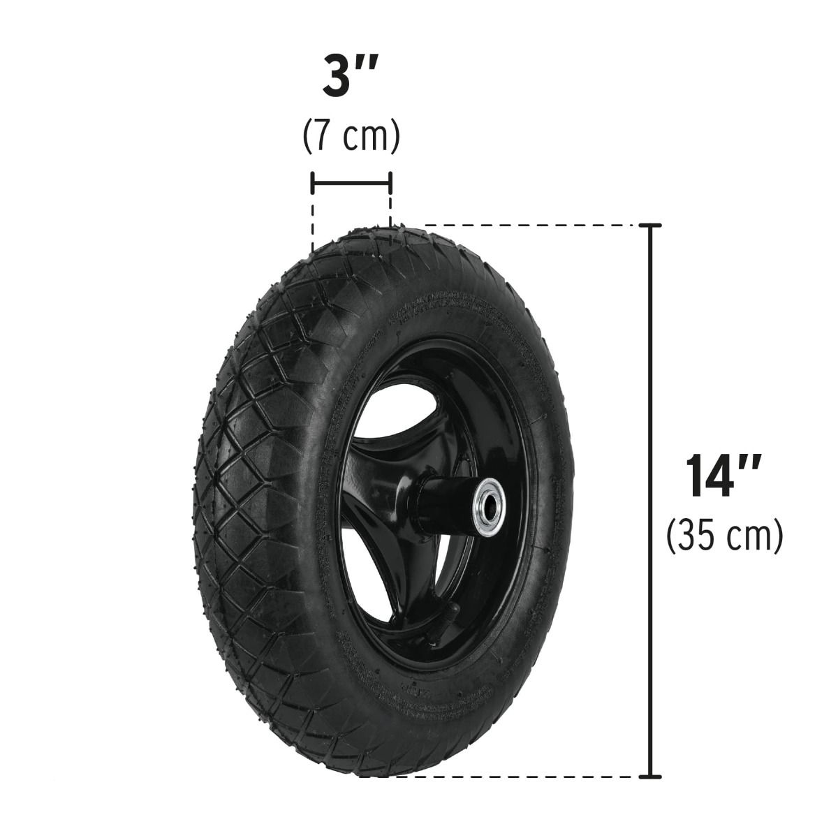 Carretilla 4.5 ft3 gris Neumática 22647 CAP-4NB Pretul 3