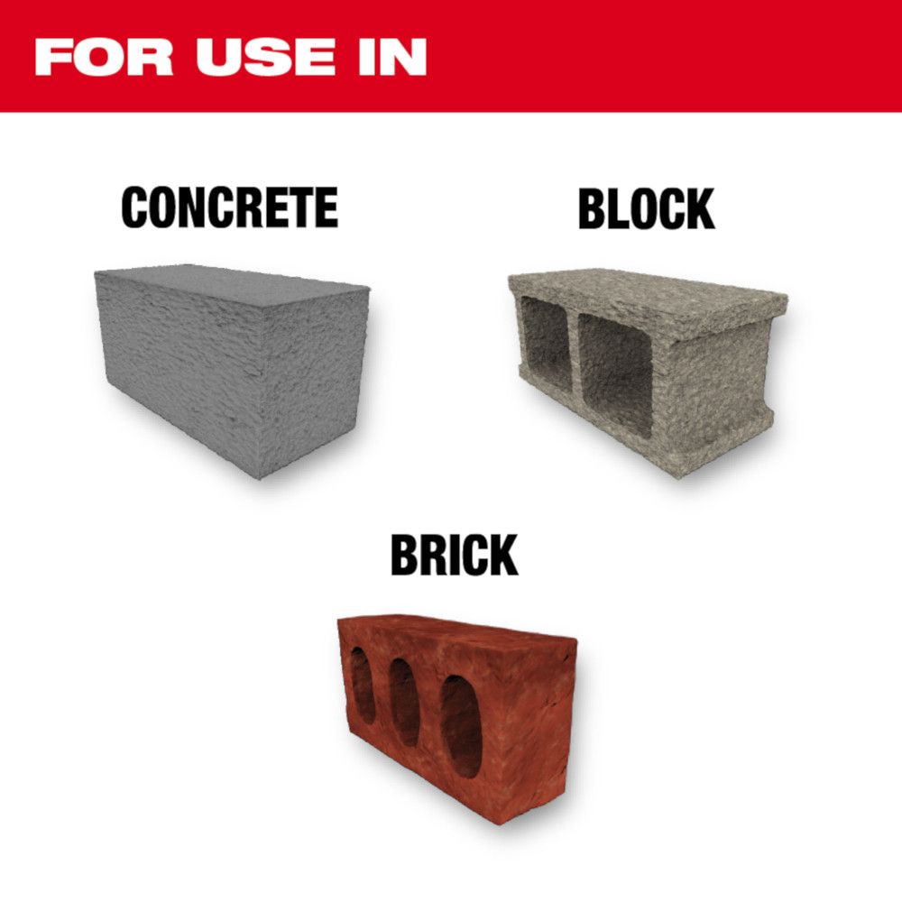 Juego de brocas para concreto 5 Pz 48-20-9051 Milwaukee 7