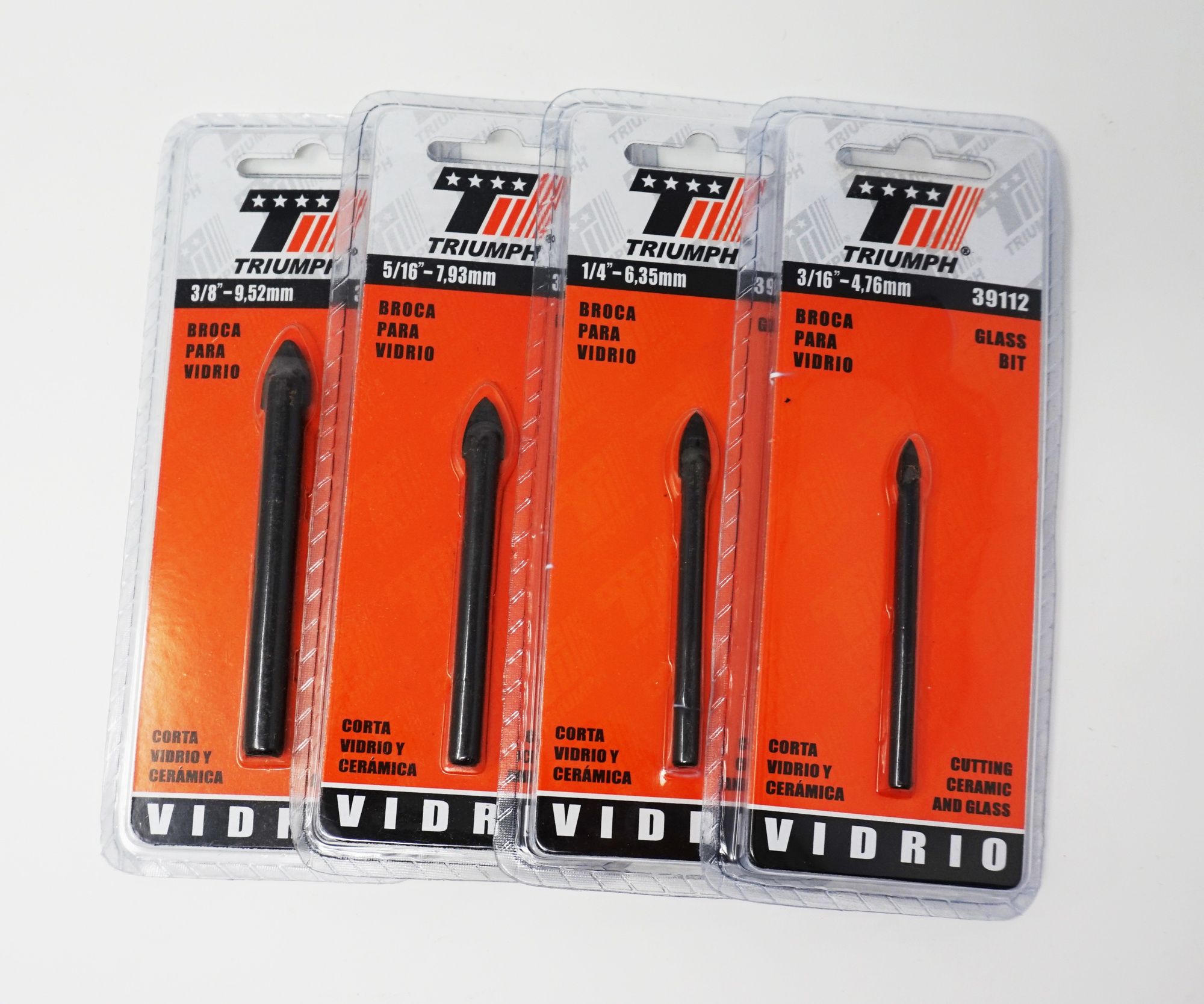 Broca para vidrio medida 1/4 Pulg Triumph