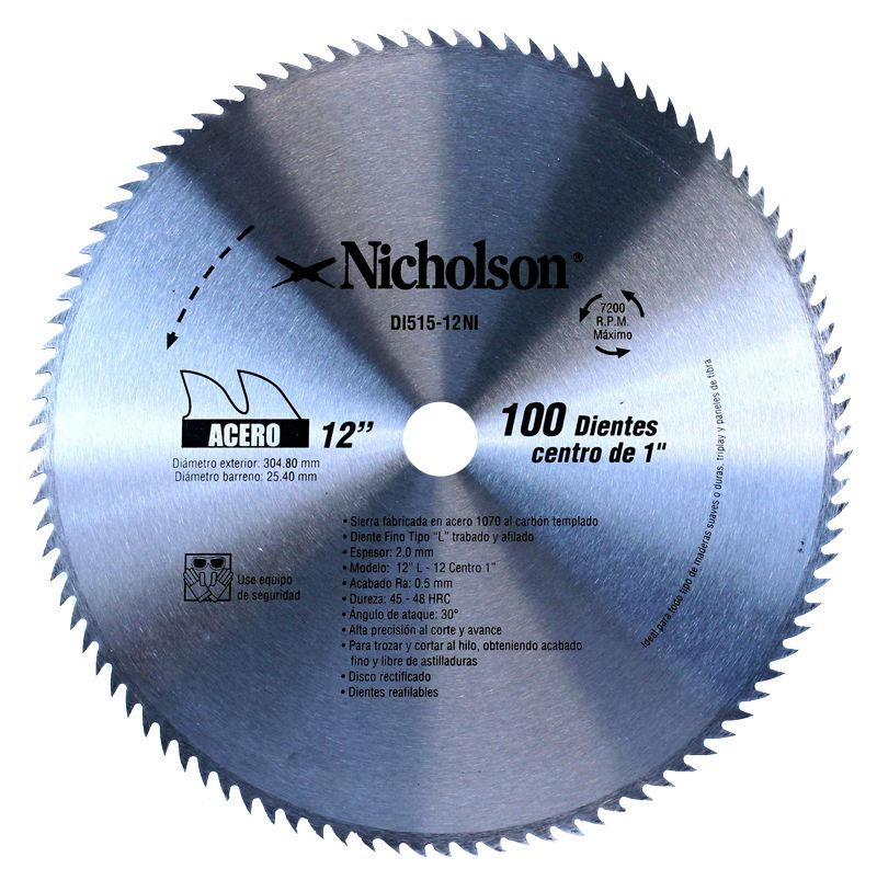 Sierra para madera diente fino 12 Pulg 515-12NI Nicholson