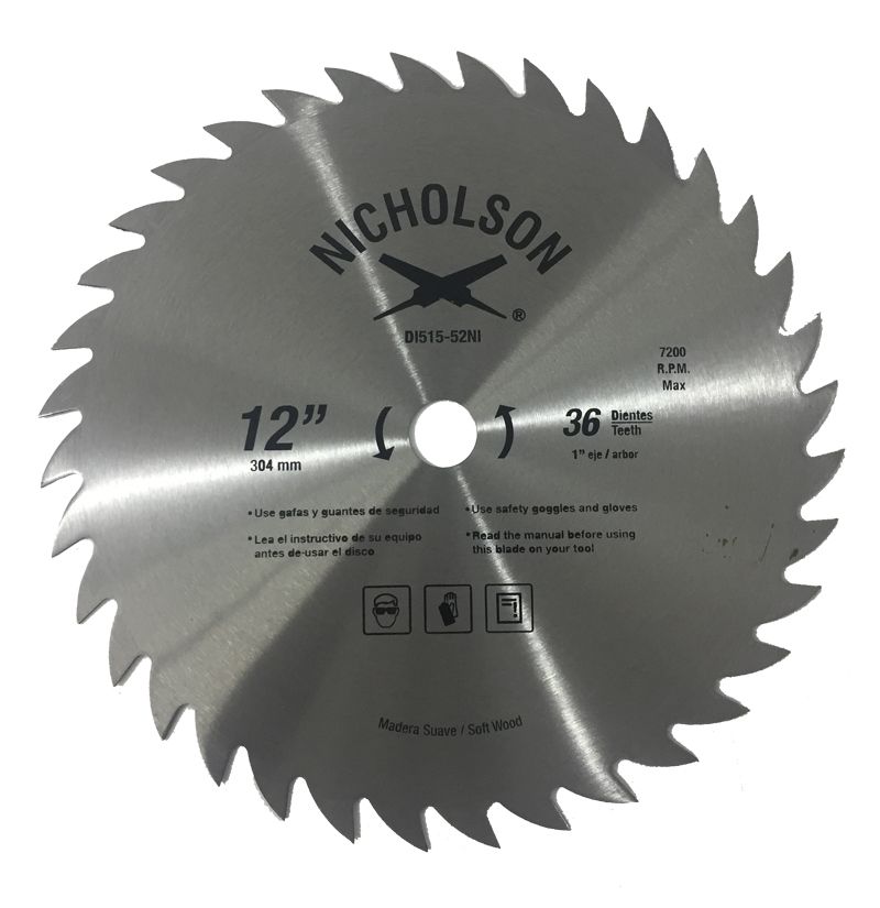 Sierra para madera diente grueso 12 Pulg 515-52NI Nicholson