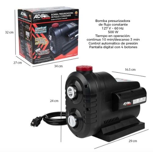 Bomba Presurizadora De Presión Constante 500W ADIR 11735 6