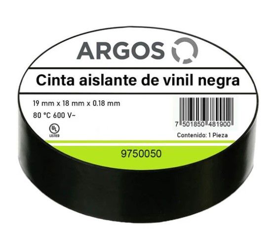 Cinta de aislar 18 Mts 9750050 ARGOS