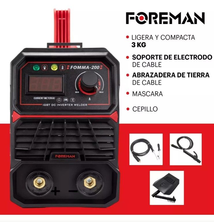 Soldadora inversora 200A FOMMA200 FOREMAN 3