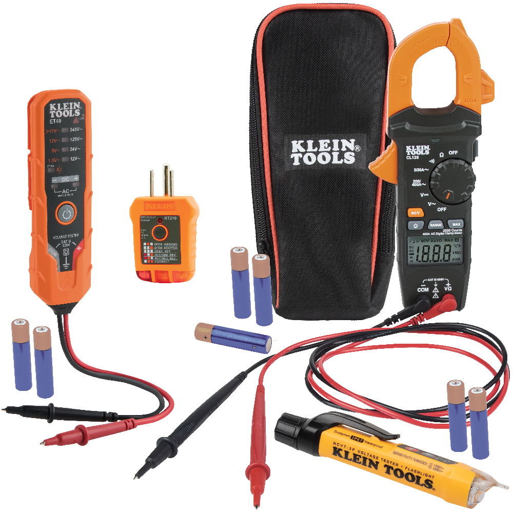 Multímetro de gancho y kit de prueba eléctrica CL120VP Klein Tools