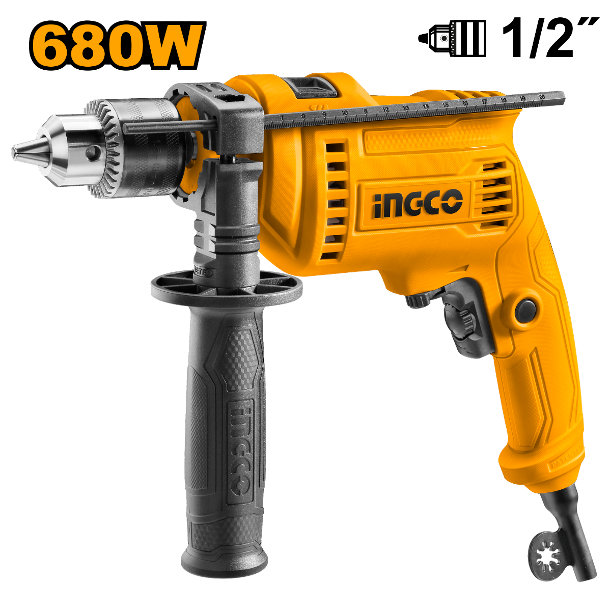 Taladro de Impacto 1/2" 680W UID6808 Ingco 2