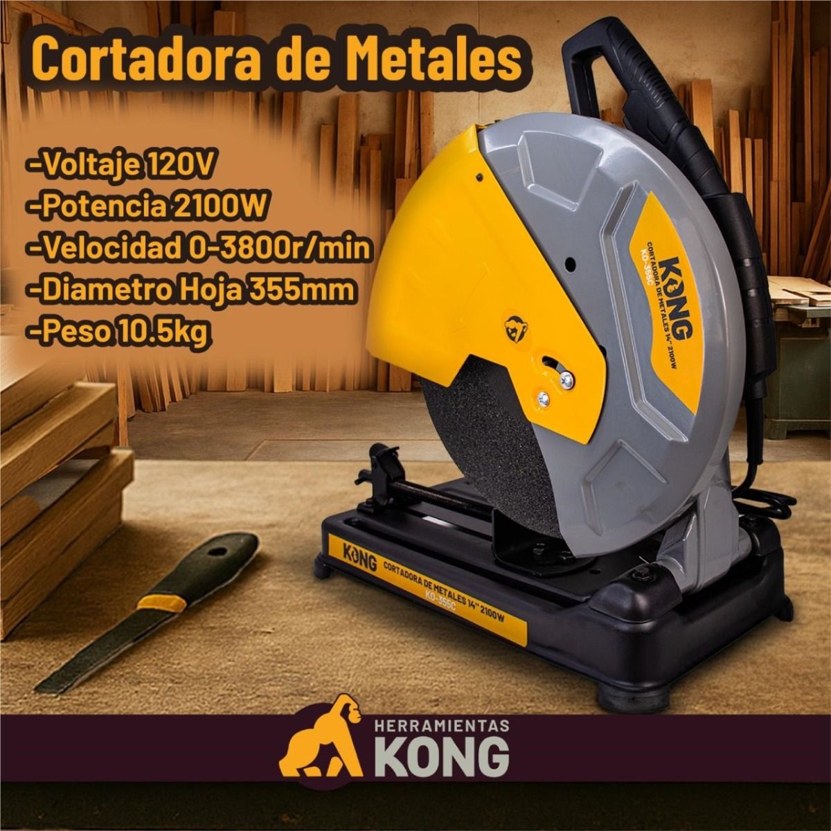 Cortadora de Metales 14” KO-355C Kong 9