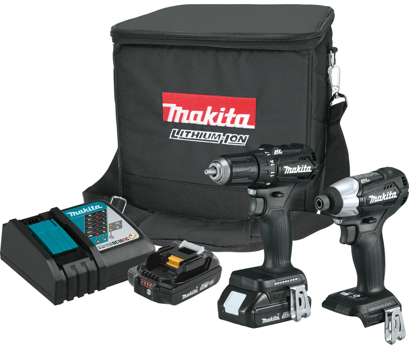 Combo Rotomartillo XFD11 - Llave de impacto XDT15 Inalámbrico 18V CX200RB Makita.