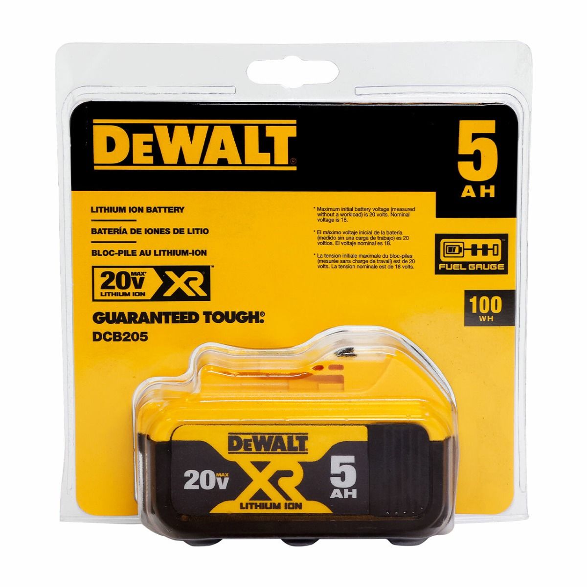 Batería Iones de Litio 20V 5AH DCB205 DeWalt 4