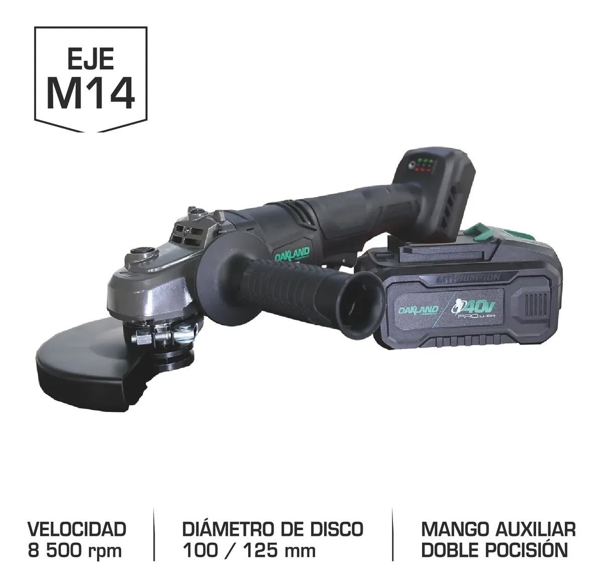 Esmeriladora 5” 40V AA-8500PT Oakland 5