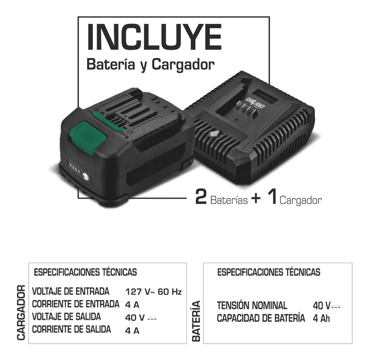 Esmeriladora 5” 40V AA-8500PT Oakland 6