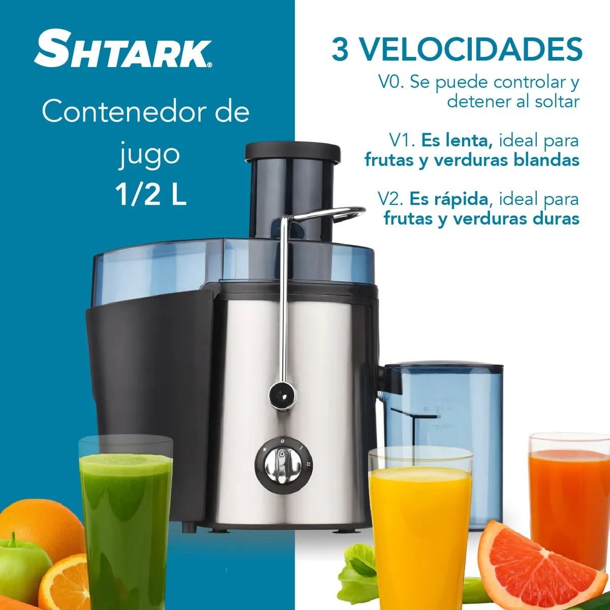 Extractor de Jugos 1000W SHTEJ500 Shtark 6