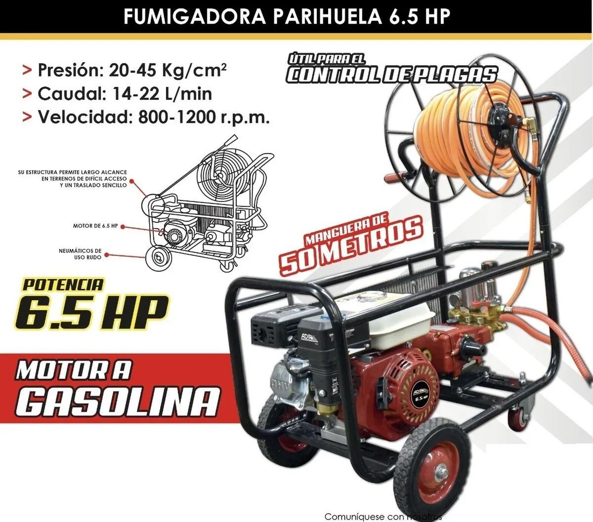 Fumigadora Parihuela 6.5 HP 9223 Adir 3