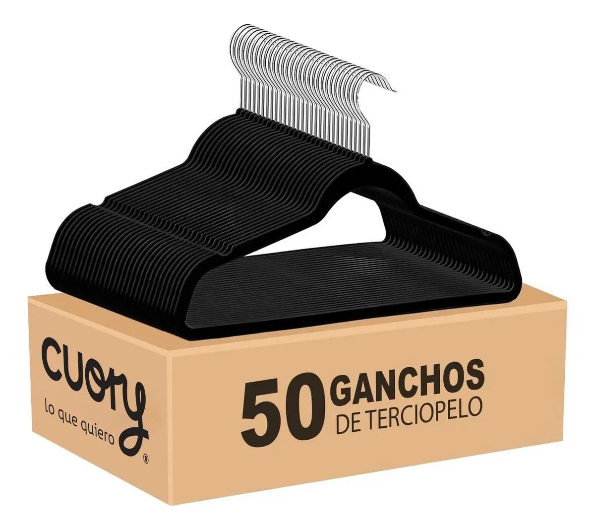 Ganchos Terciopelo 50 Pzs CUOH-GA3 Cuory