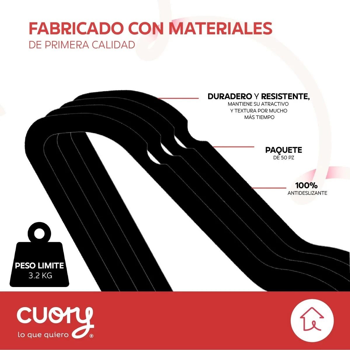 Ganchos Terciopelo 50 Pzs CUOH-GA3 Cuory 3