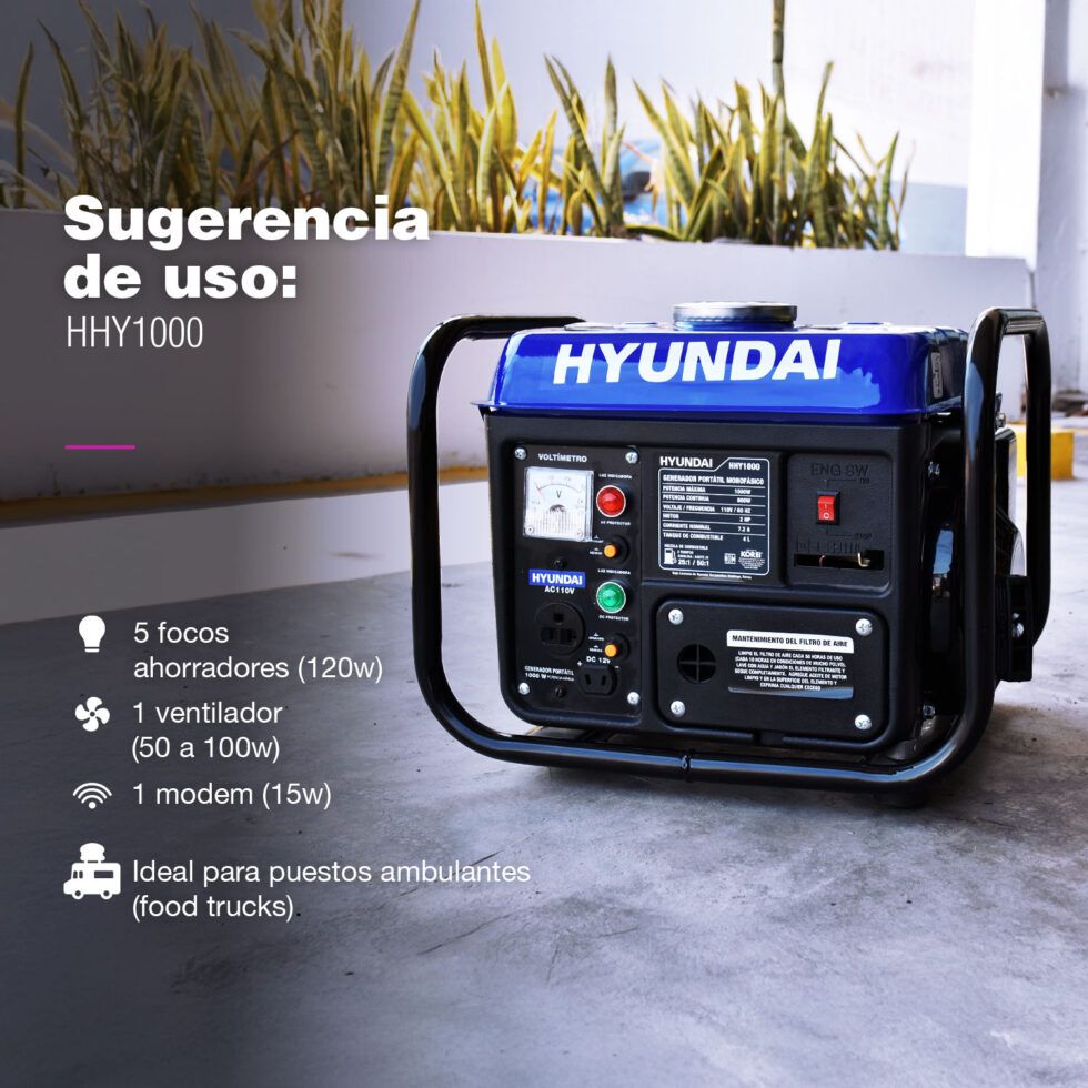 Generador a Gasolina HHY1000 Hyundai 9