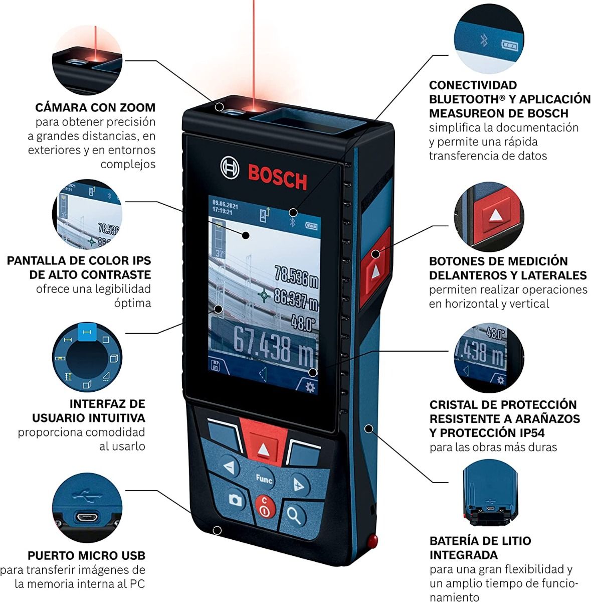Medidor Láser de Distancias GLM 150-27 C Bosch 3
