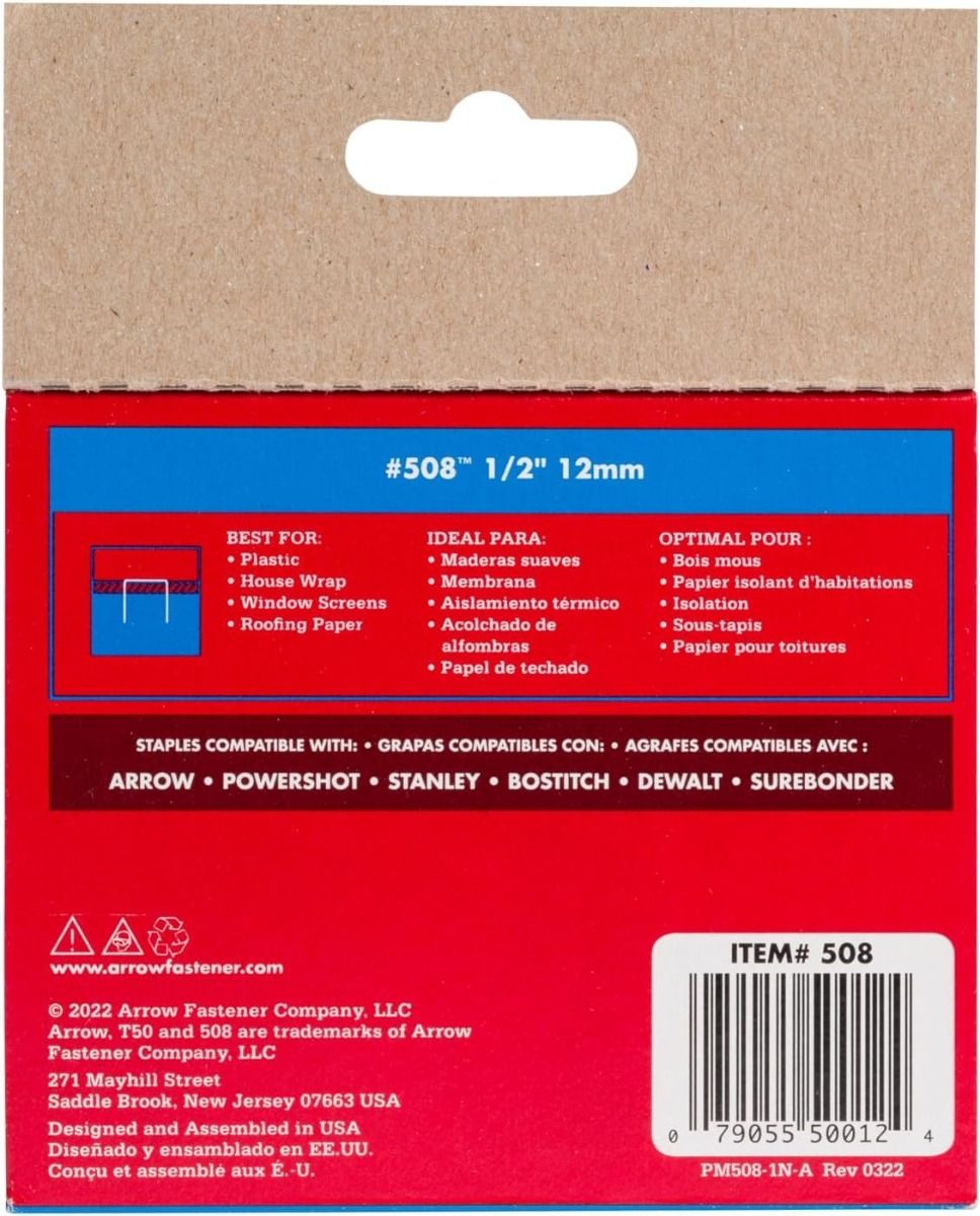 Grapas T50 1/2” #508 1250 Pzs Arrow 5
