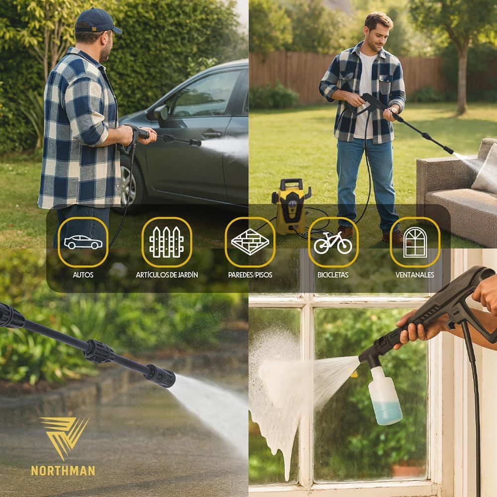 Hidrolavadora Eléctrica 1450 PSI Northman 9