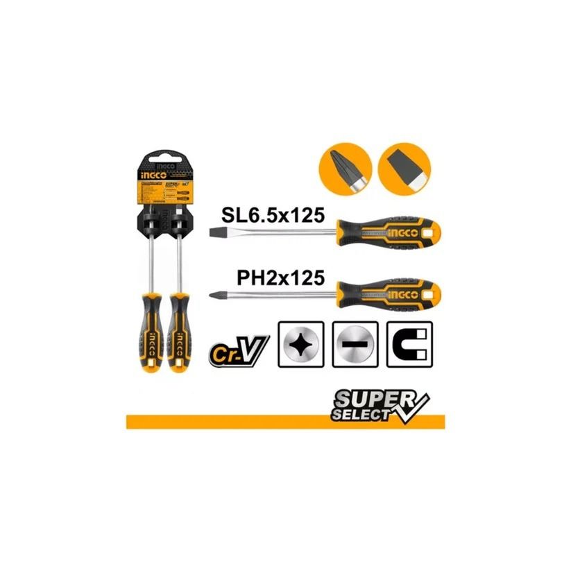 Juego Desarmadores 2 Pzs HKSD0248 Ingco 2
