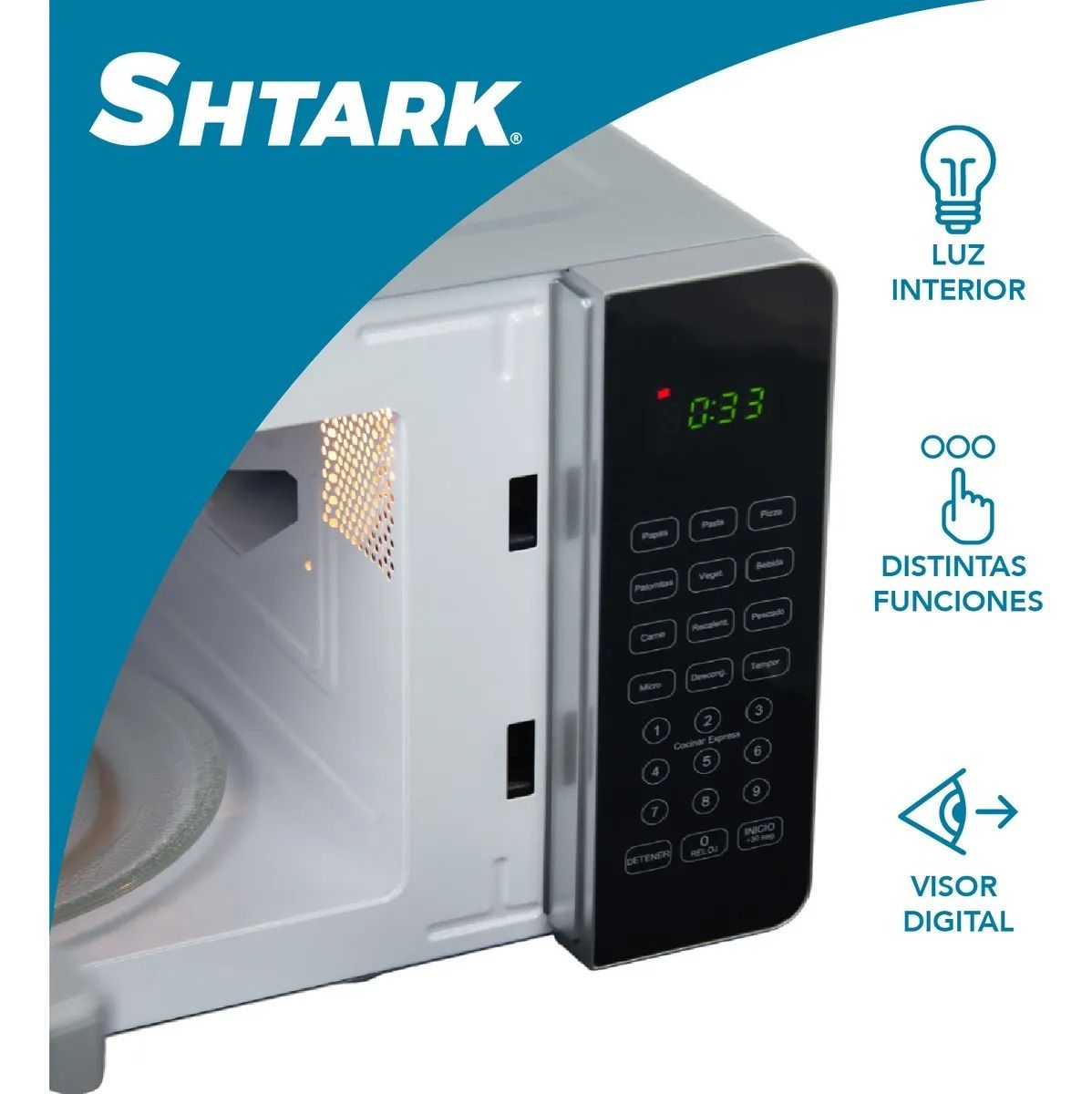 Horno De Microondas 7 Pies 700W SHT20L01 Shtark 4