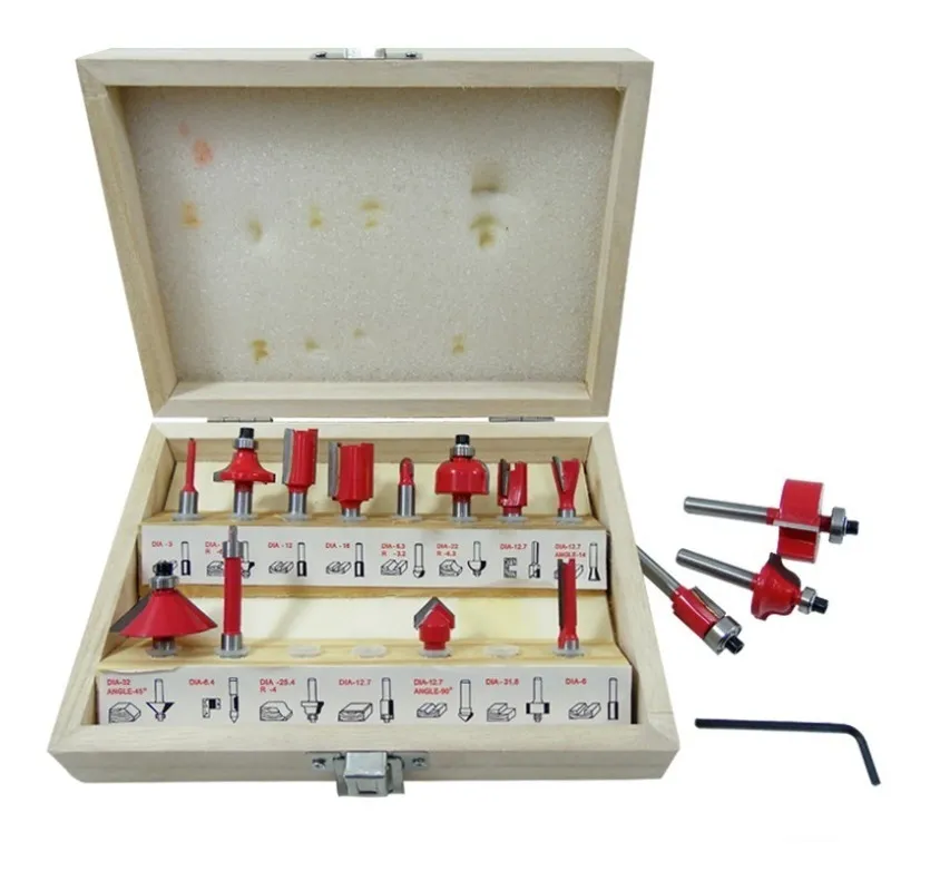 Juego de brocas para Router de Carburo 15 Pz 284112 Obi