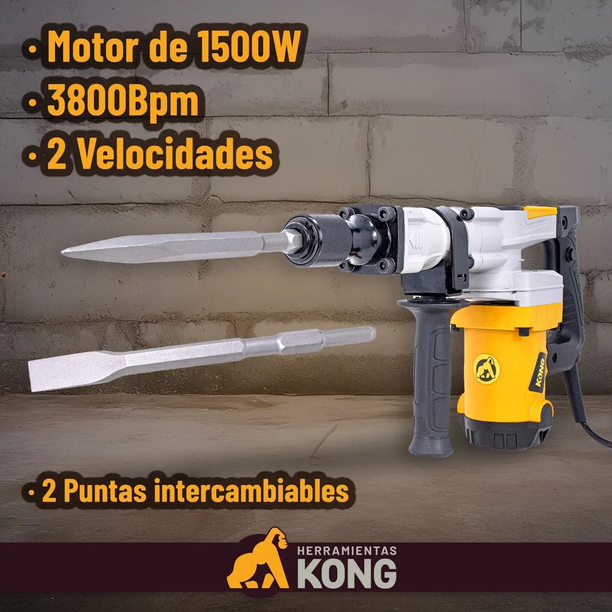 Martillo Demoledor 1500 W K0-0816 Kong 3