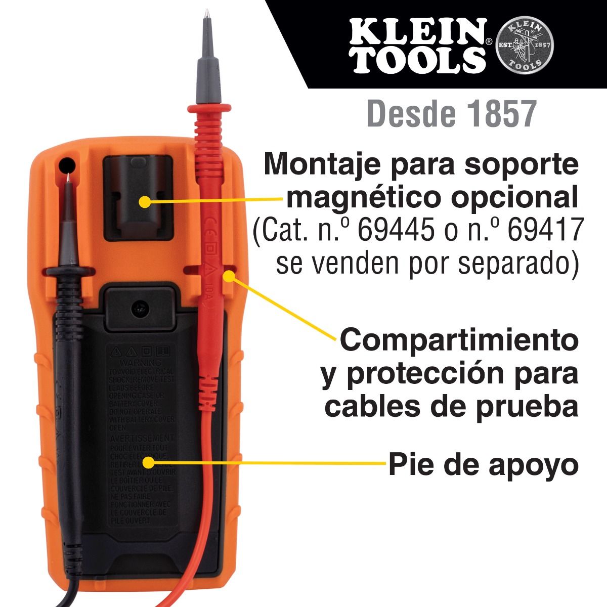 Multímetro digital de rango automático de 600 V MM420 Klein Tools 8