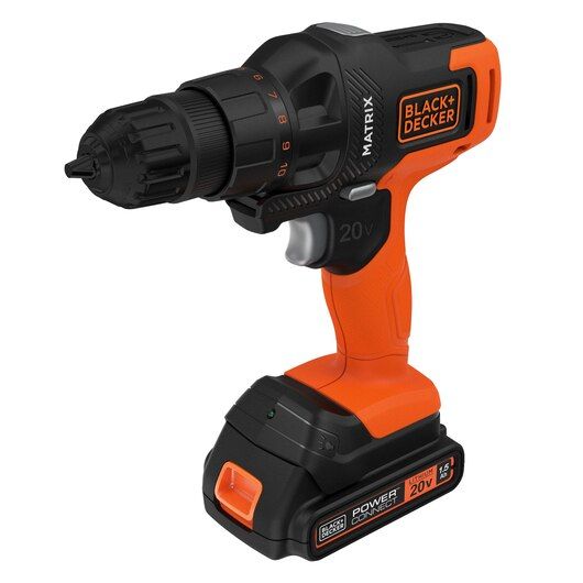 Taladro Inalámbrico 20V MAX* MATRIX™ con 6 Cabezales Intercambiables MTX20K6A Black & Decker 3