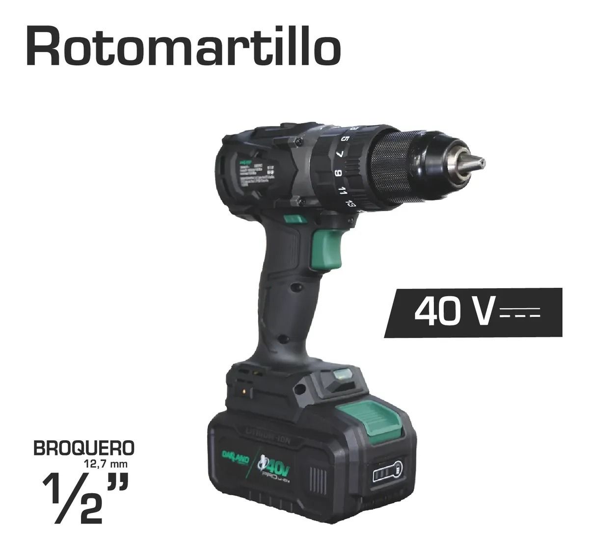Rotomartillo 1/2" 40V TC-1500PT Oakland 3