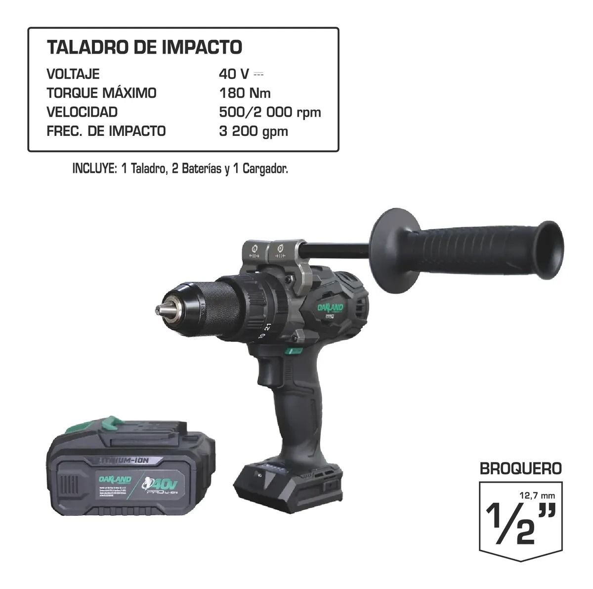 Rotomartillo 1/2” 40V TC-2000PT Oakland 4